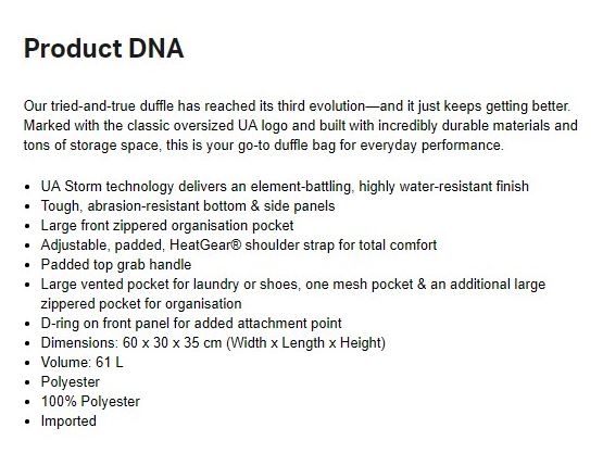Product DNA