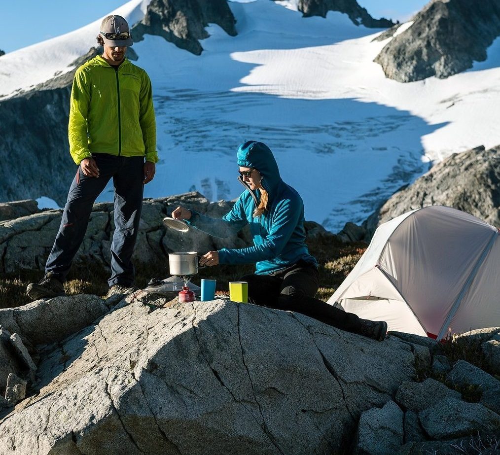 lifestyle image of valley and peak's products in the wilderness