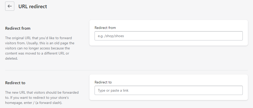 Shopify Redirects