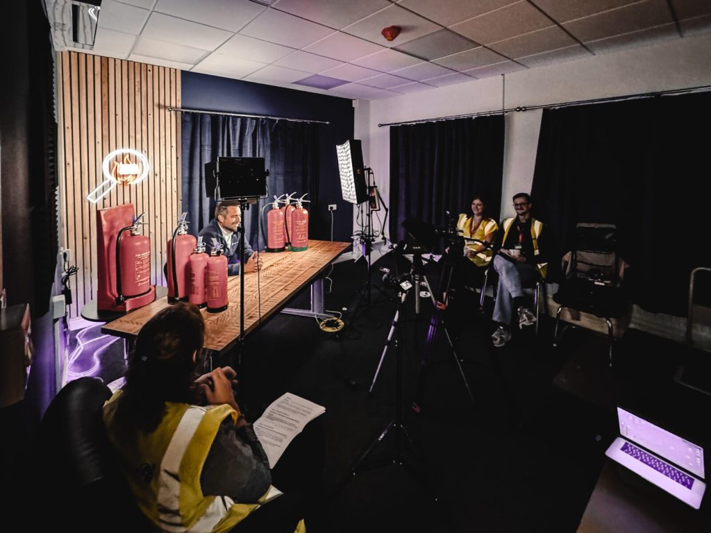 Recording content with the team at safelincs