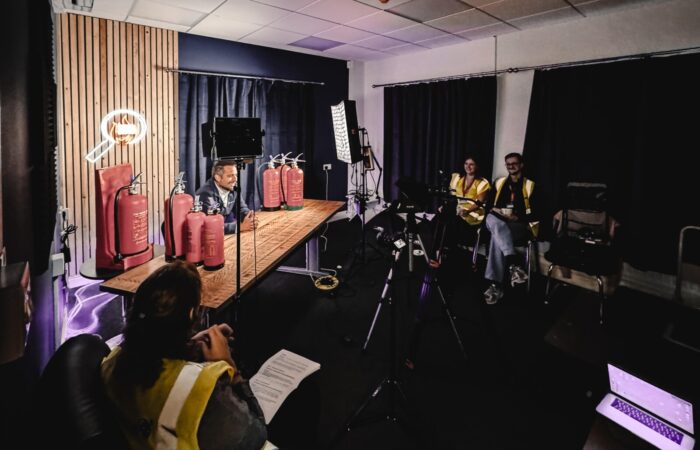 Recording content with the team at safelincs