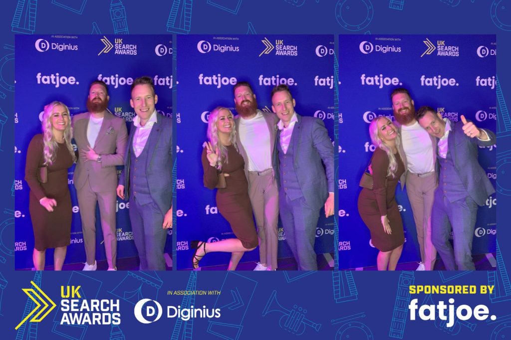 alex, damian and jonny at the uk search awards