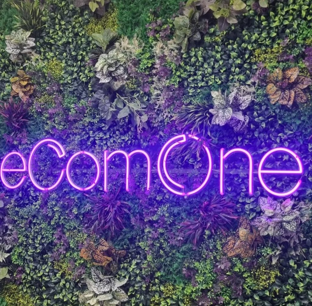 picture of the ecomone sign in the new office