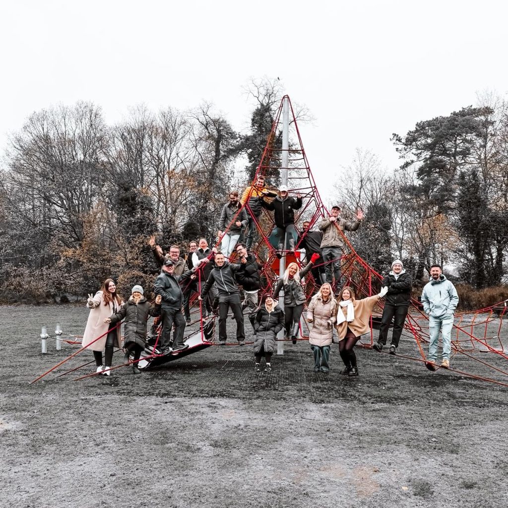 picture of the ecomone team having fun at Hartsholme Country Park