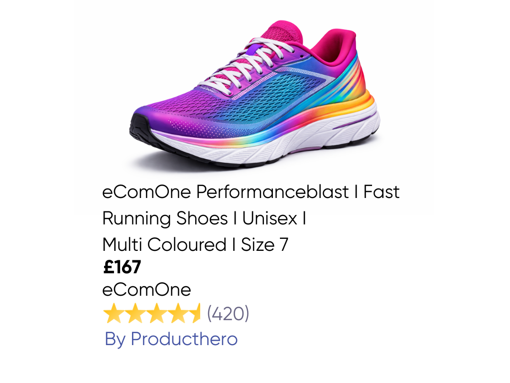 example of a google shopping ad for ecomone trainer