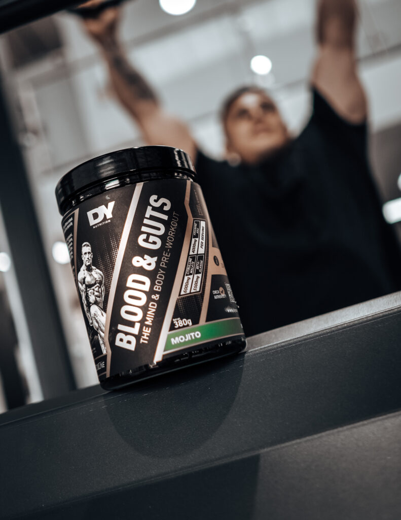 pre workout with a man working out in the gym